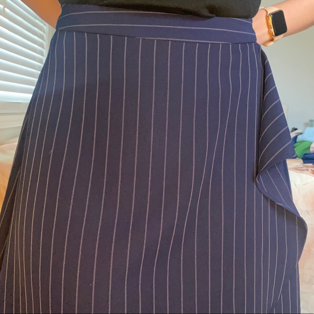 Banana Republic Navy and White A Line Skirt
